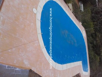 fotos hormigon impreso piscina