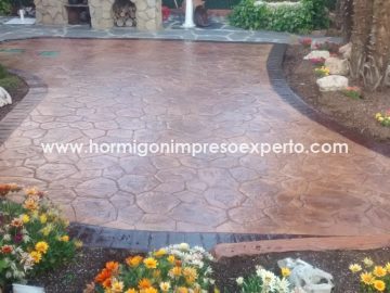 fotos hormigon impreso patio