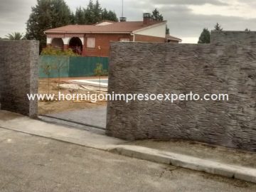 fotos hormigon impreso pared exterior